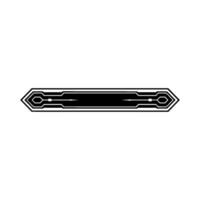 Black and White Geometric Element on White Background vector