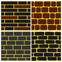 high quality collection of seamless black brick wall patterns, designed in clean format for endless creative possibilities vector