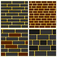The dark brick texture adds a bold and sophisticated touch to any project, while the repeatable design ensures smooth tiling without visible edges. vector