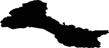 Kyakhtinsky Rayon Russia silhouette map vector