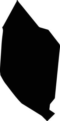 Kweneng North Botswana silhouette map