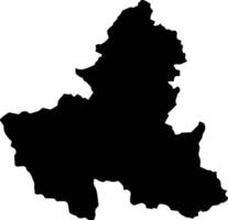 Kyaukme Myanmar silhouette map vector