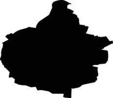 Maastricht Netherlands silhouette map vector