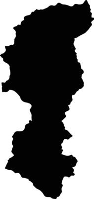Mae On Thailand silhouette map