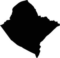 Maekel Deb Keih Bahri Eritrea silhouette map vector