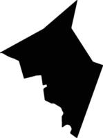 Maghama Mauritania silhouette map vector