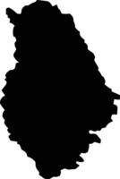 Makoabating Lesotho silhouette map vector