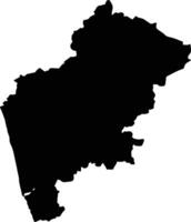 Malappuram India silhouette map vector