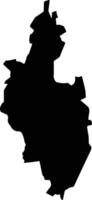 Malinalco Mexico silhouette map vector