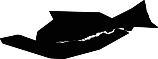 Mariagerfjord Denmark silhouette map vector