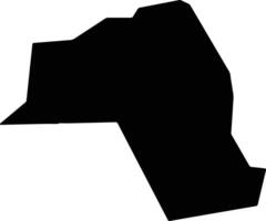 Mayom South Sudan silhouette map vector