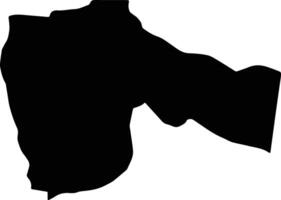 Mbacke Senegal silhouette map vector