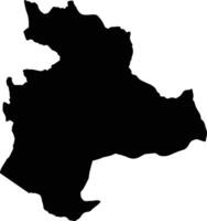 Mbala Zambia silhouette map vector