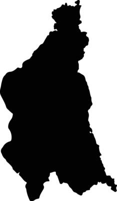 Mbinga Tanzania silhouette map