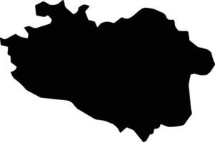 Me Linh Vietnam silhouette map vector