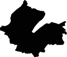 Meerssen Netherlands silhouette map vector