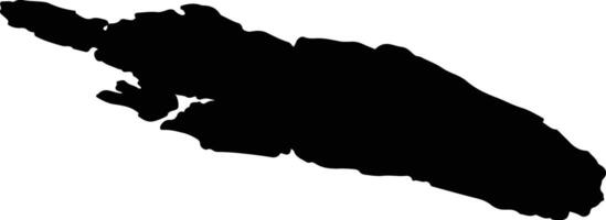 Meland nor Norway silhouette map vector