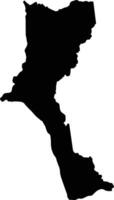 Mera Ecuador silhouette map vector
