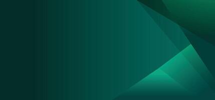 Modern dark emerald green abstract border background with geometric shapes and copy space vector