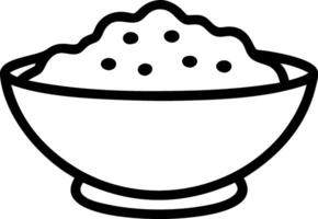 Bowl of Rice Image Simple Icon vector