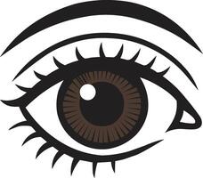 Illustration of a Brown Eye with Eyelashes vector