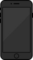 Isolated Smartphone Illustration in Black vector
