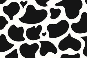 Seamless cow pattern background. hand drawn seamless pattern. cow pattern background for fabric design, textile print, wrapping paper, cover. illustration. vector