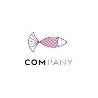 Fish logo with abstract gradient color style vector