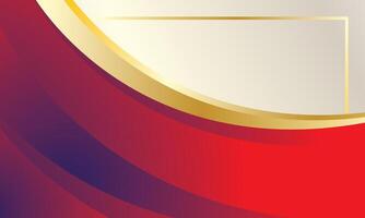 Luxury red and gold certificate design background vector