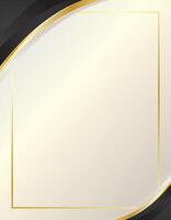 Golden black certificate curve border design background vector