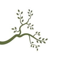 Stylized branch logo element vector