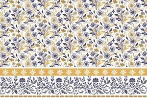 flower and stem sketch pattern. embroidery border in line art style. modern minimal botanical motif. suitable for fashion textile application vector