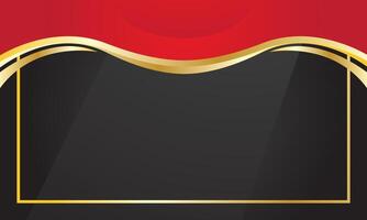 Red Golden Certificate Background Design vector