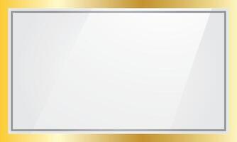 White background with gold frame vector