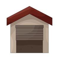 Illustration of open garage vector