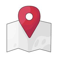 map with location pin vector