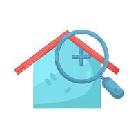 Illustration of House with Zoom In vector