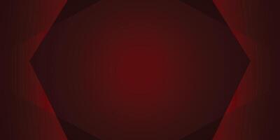 Dark red abstract geometric shape border background with red gradient color and copy space vector