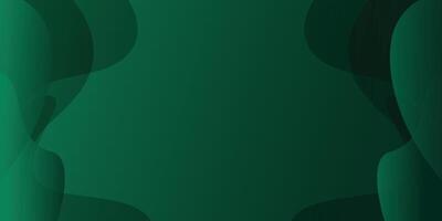 Modern green abstract circular geometric border on a dark green gradient background vector