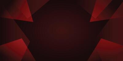 Dark red abstract triangle geometric shape border background with red gradient color vector