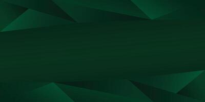 Dark emerald green abstract geometric shapes border background vector