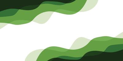 Modern abstract green fluid shape border on a white background vector