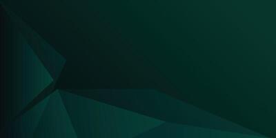 Dark emerald green abstract background with gradient color and geometric shapes border vector