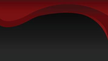 Red and Black Abstract Background with Red Curve Border Isolated on Black vector