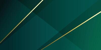 Luxury emerald abstract background with gold lines. Perfect for banners, backgrounds, templates, wallpapers, and presentations vector