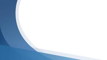 Modern blue and white abstract banner background with geometric curve border and copy space vector