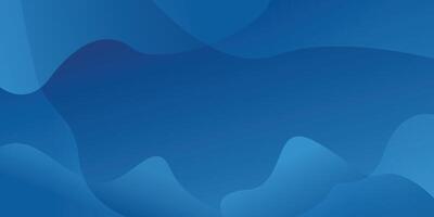 Modern blue abstract fluid shape border on a blue gradient background with copy space vector