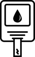 Blood glucose meter testing strip for diabetes icon. Outline illustration for web and mobile, design in trendy style vector