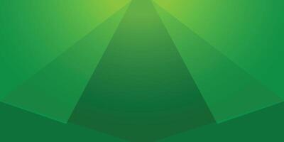 Modern green abstract geometric background with triangle shape and green gradient color vector