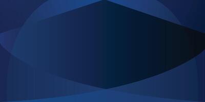 Modern dark blue abstract banner background with geometric shapes, curves, and copy space vector